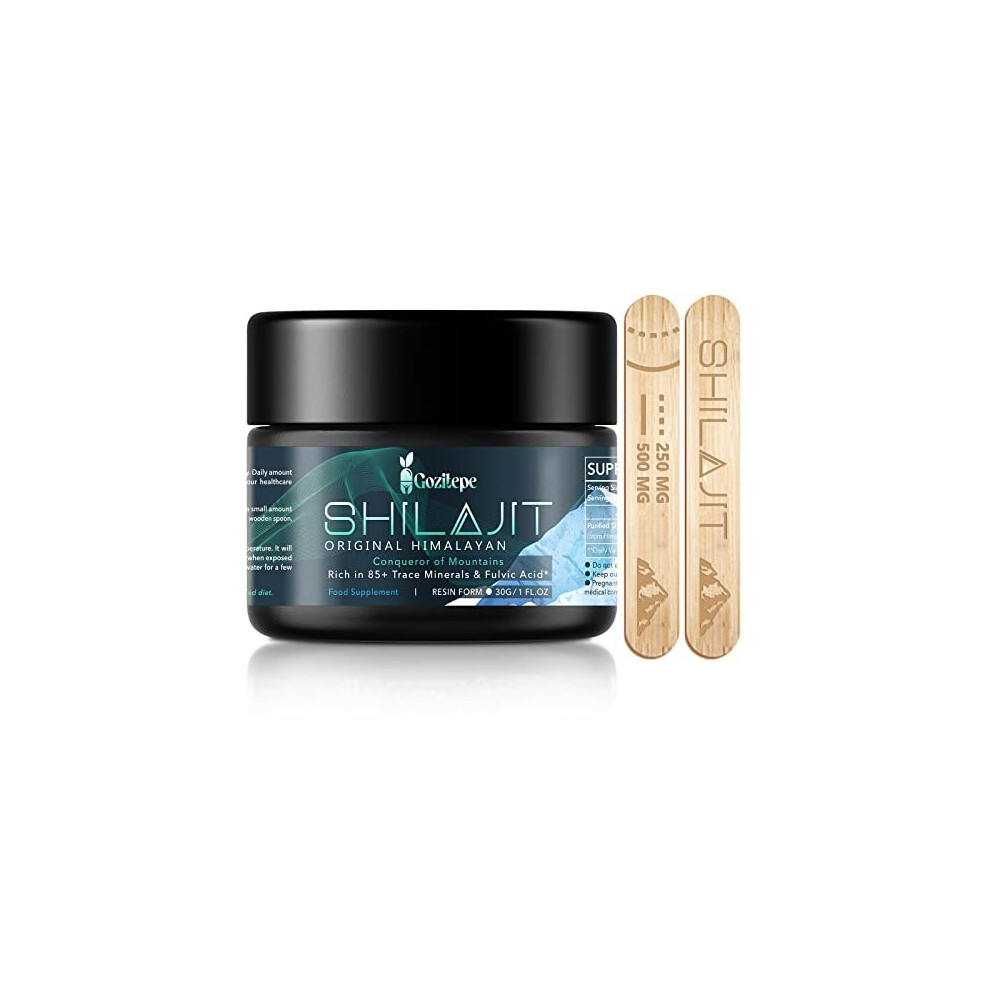 Gozitepe Shilajit High Potency Purified Himalayan Shilajit Resin With Bioavailable Fulvic Minerals Humic Acid Vegan Replenish Energy And Immune Support 30G
