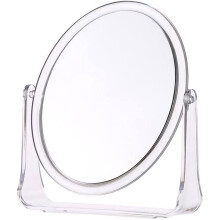 JKG Magnifying Vanity Mirror With Stand Small Cosmetic Makeup Mirror Bathroom Shaving Circle Mirror Dressing Table Mirror Beauty Mirror Travel Car