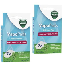 2 x Vicks Comforting Soothing Menthol VapoPads 2 packs of 7 14 Pads