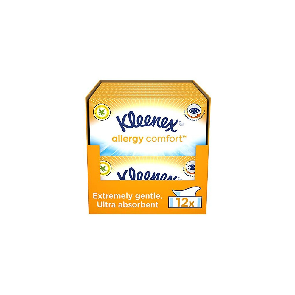 Allergy Comfort Tissues Pack of 12 Tissue Boxes Hayfever Allergy Comfort Tissues Extremely Gentle Tissues Perfect for Hay Fever Symptoms