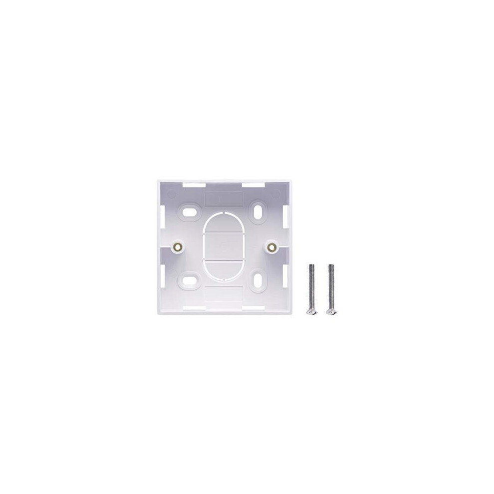 Surface Mount Back Box for Network Wallplate Ethernet Faceplate 1 Gang 32mm White