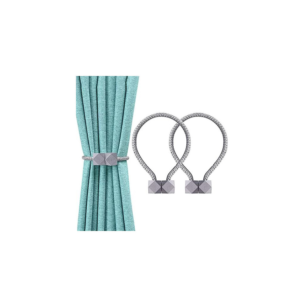 2 Pieces Magnetic Curtain Tieback European Curtain Drapes Clips Rope Holdbacks Curtain Holder Buckles Decorative Drape Tie Backs Holdback Holder for