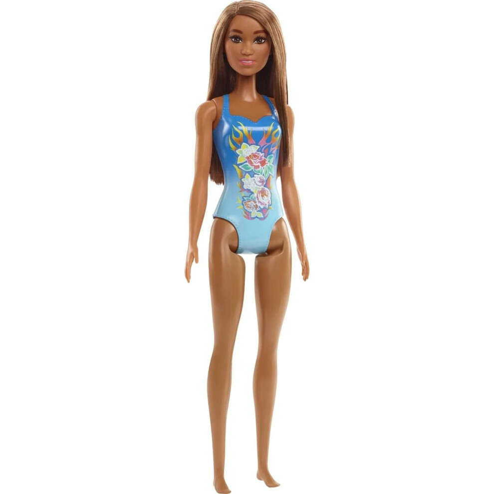 Barbie Beach Doll Bough Behind Roses Brunette Official Mattel