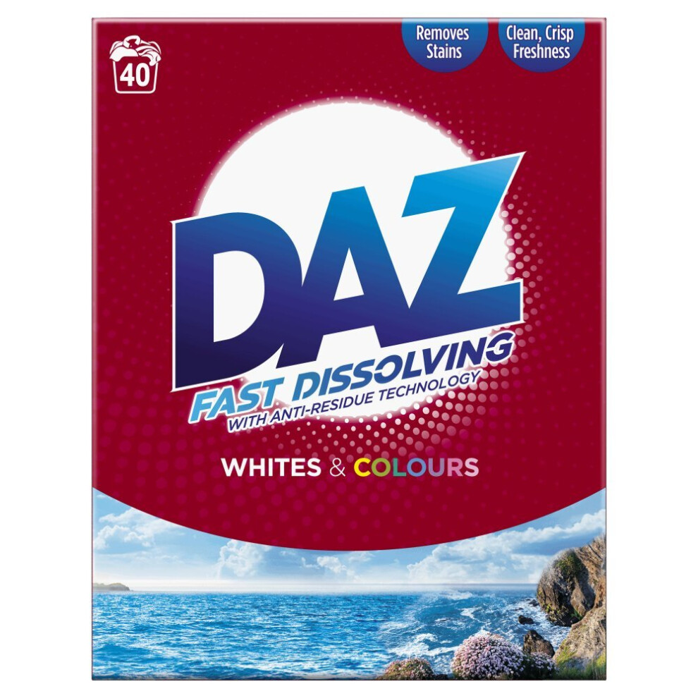 Daz Washing Powder Whites & Colours 2.6KG 40 Washes