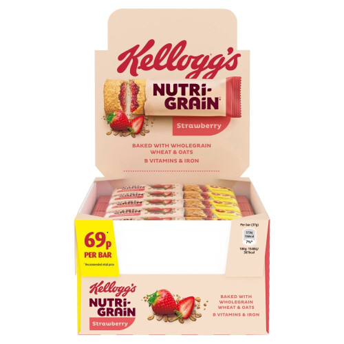 Kelloggs Nutri-Grain Strawberry 37g (Pack of 25) 1