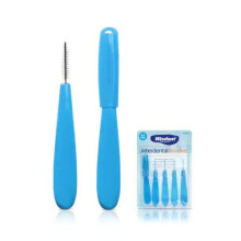 Wisdom Interdental Toothbrushes - Blue 0.6mm X-Fine - 5 Brushes X 6