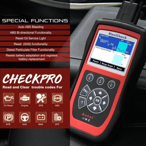 Autel Autel Maxicheck Pro OBD2 Auto Diagnostic Scanner Tool ABS Auto Bleed EPB DPF SRS Code Reader 1