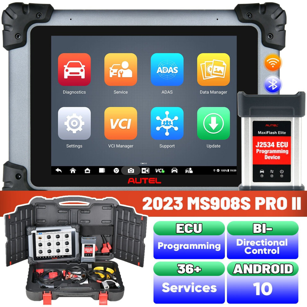 Autel MaxiSys MS908S PRO II Elite J2534 ECU Programming Full Systems Auto Diagnostic Tool OBD2 Scanner FCA Autoauth