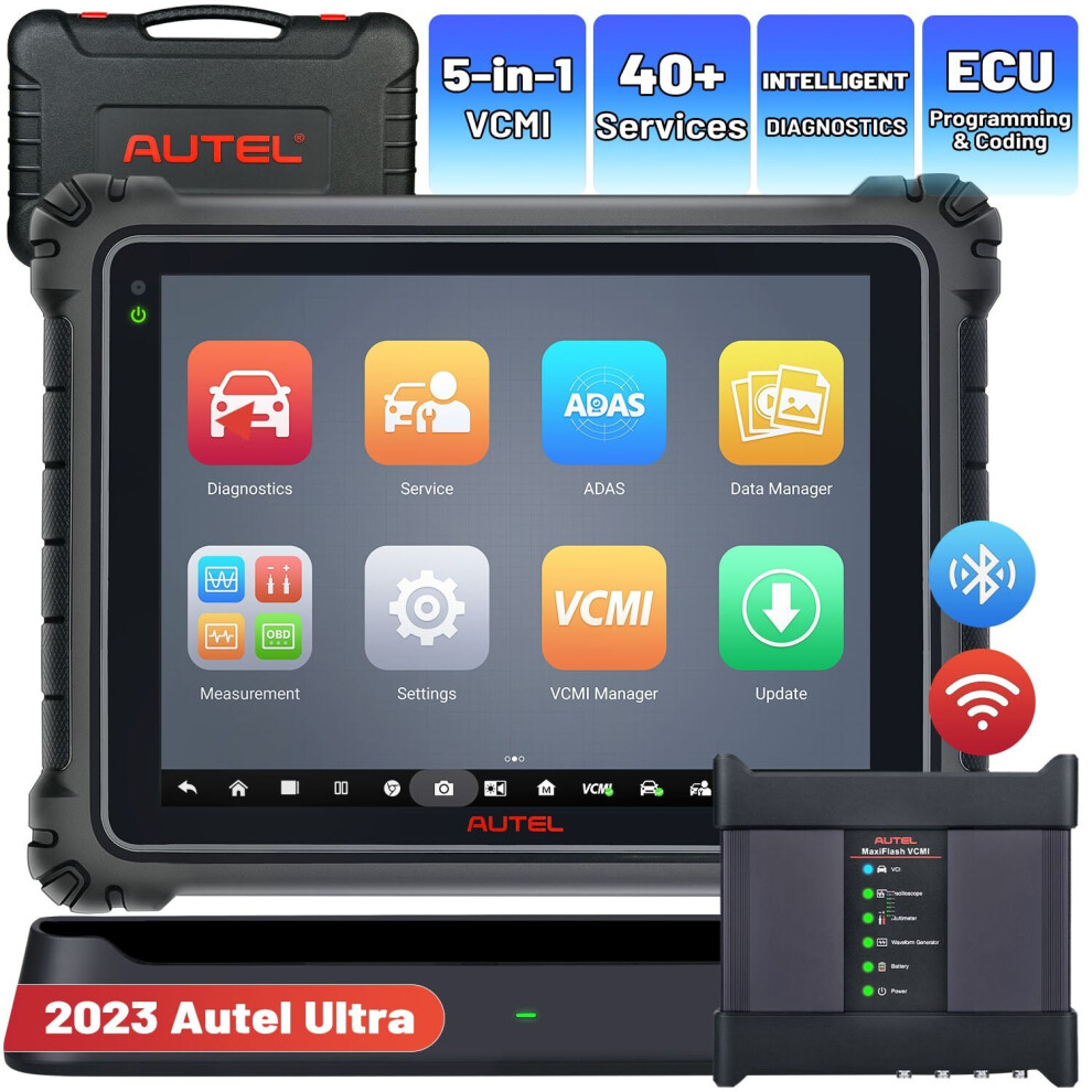 Autel Maxisys Ultra Intelligent OBD2 Auto Diagnostic Scanner With 5-in-1 VCMI 40+ Services ECU Programming Tool