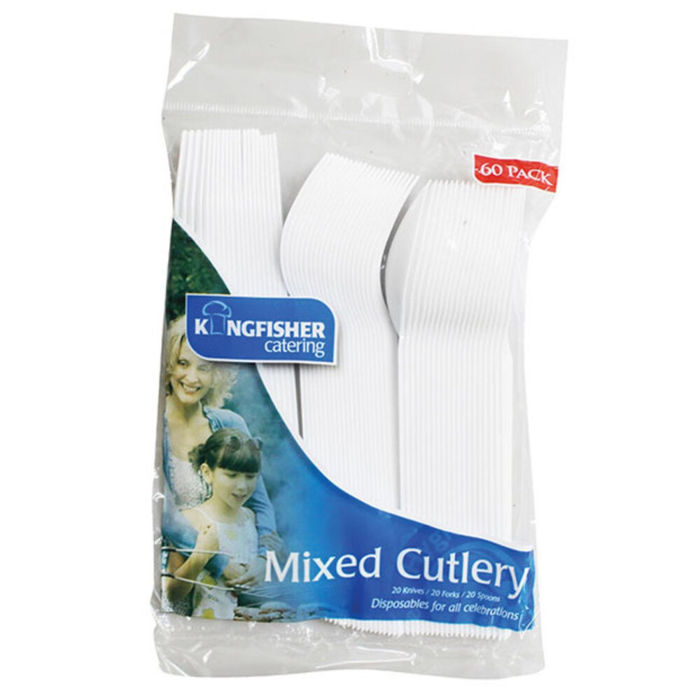 Kingfisher 60 Plastic Mixed Cutlery