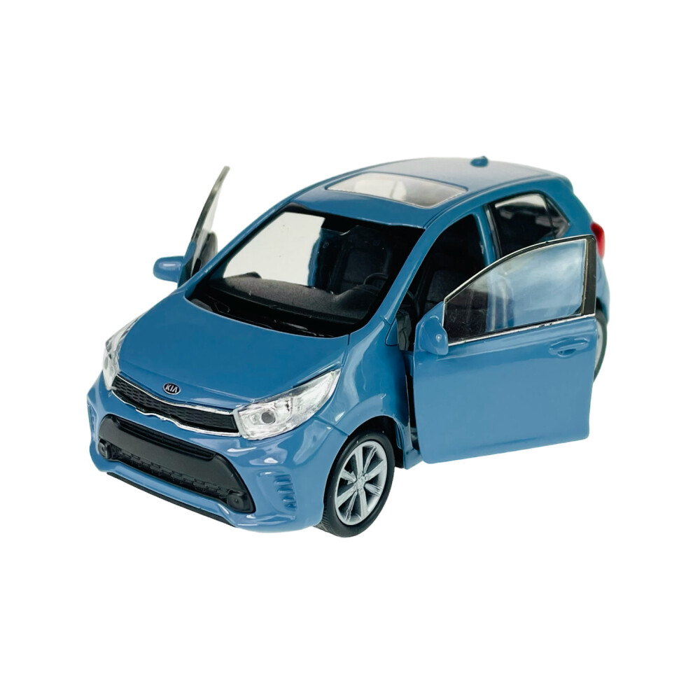 Welly Kia Picanto Blue 1:34-1:39 Die Cast Metal Model New in Box