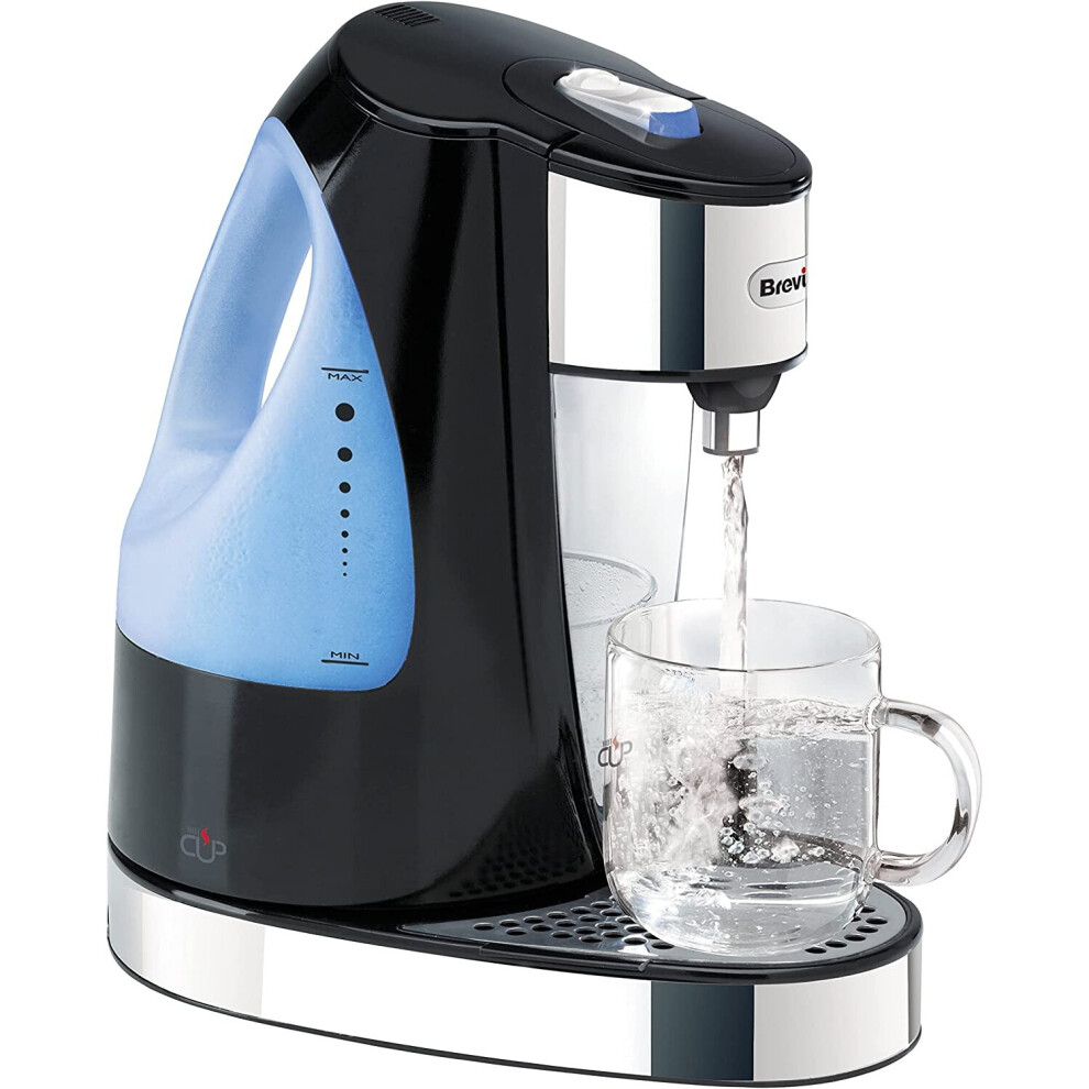 (VKJ142 HotCup - Black) Breville HotCup Hot Water Dispenser, 3 KW Fast Boil, 1.5 Litre, Gloss Black