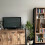 Solid Wood Bookcase Rustic Metal Tall Display Cabinet Vintage Industrial Shelving Unit 2