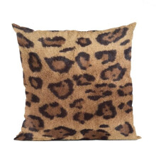 Plutus Brands PBSF2329-P-2626-DP 26 x 26 in. Jaguar Animal Faux Fur Luxury Throw Pillow, Brown