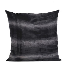 Plutus Brands PBSF2303-P-2424-DP 24 x 24 in. Furever Animal Faux Fur Luxury Throw Pillow, Black Graphite