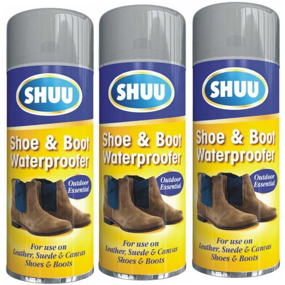 3 x 300ml Sho, Boot Cleaner Spray For Leather Fabric Canvas Protect