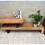Industrial TV Stand Large Rustic Solid Wood Vintage Shelf Media Cabinet Unit 3