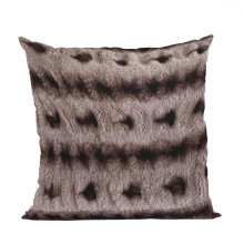 Plutus Brands PBSF2340-P-1818-DP 18 x 18 in. Fluffy Bunni Animal Faux Fur Luxury Throw Pillow, Brown