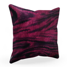 Plutus Brands PBSF2317-P-2020-DP 20 x 20 in. Galaxy Animal Faux Fur Luxury Throw Pillow, Fuchsia Black