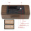 (Black) LED Wood Alarm Clock Voice Control Time Date Temperature Digital Bamboo Rectangle Table Desktop Clock 4