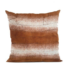 Plutus Brands PBSF2304-P-2424-DP 24 x 24 in. Furever Animal Faux Fur Luxury Throw Pillow, Orange & Brown