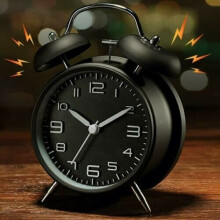Vintage Alarm Clock Twin Bell Extra Loud Battery Analogy Backlight