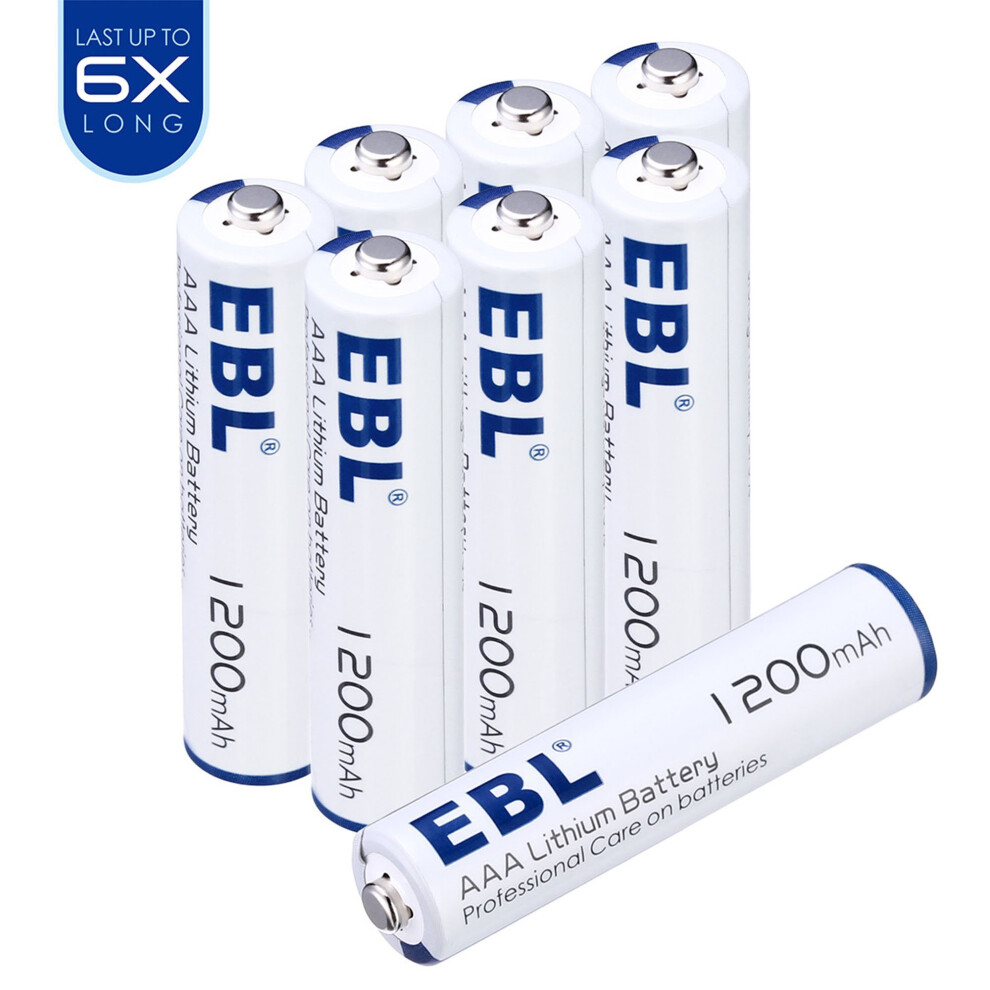 (12 Pack) EBL 1200mAh 1.5V AAA Non-Rechargeable Lithium Batteries For Controllers, Clocks Electronic Gadgets, etc.