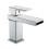 NES Home Gemini Waterfall Bathroom Single Lever Chrome Basin Mono Mixer Square Tap 2
