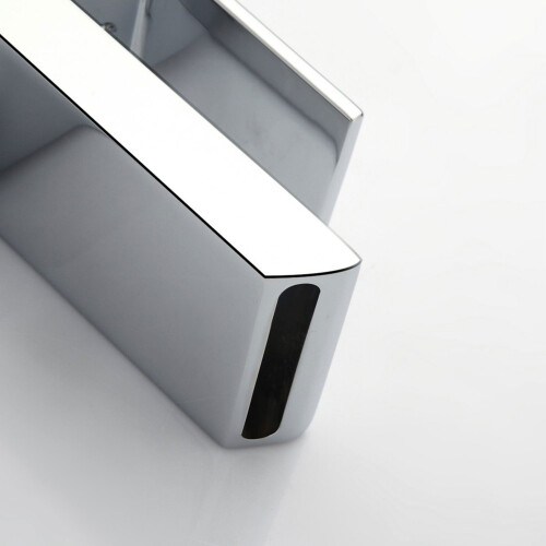 NES Home Gemini Waterfall Bathroom Single Lever Chrome Basin Mono Mixer Square Tap 2