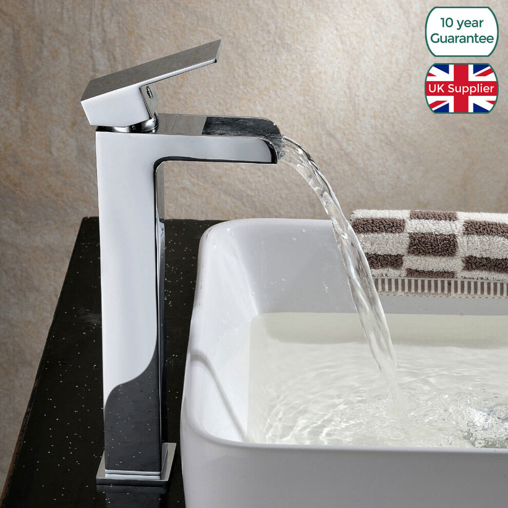 Ozone Square Waterfall Bathroom Basin Sink Mono Mixer Chrome Tap 7427009326901