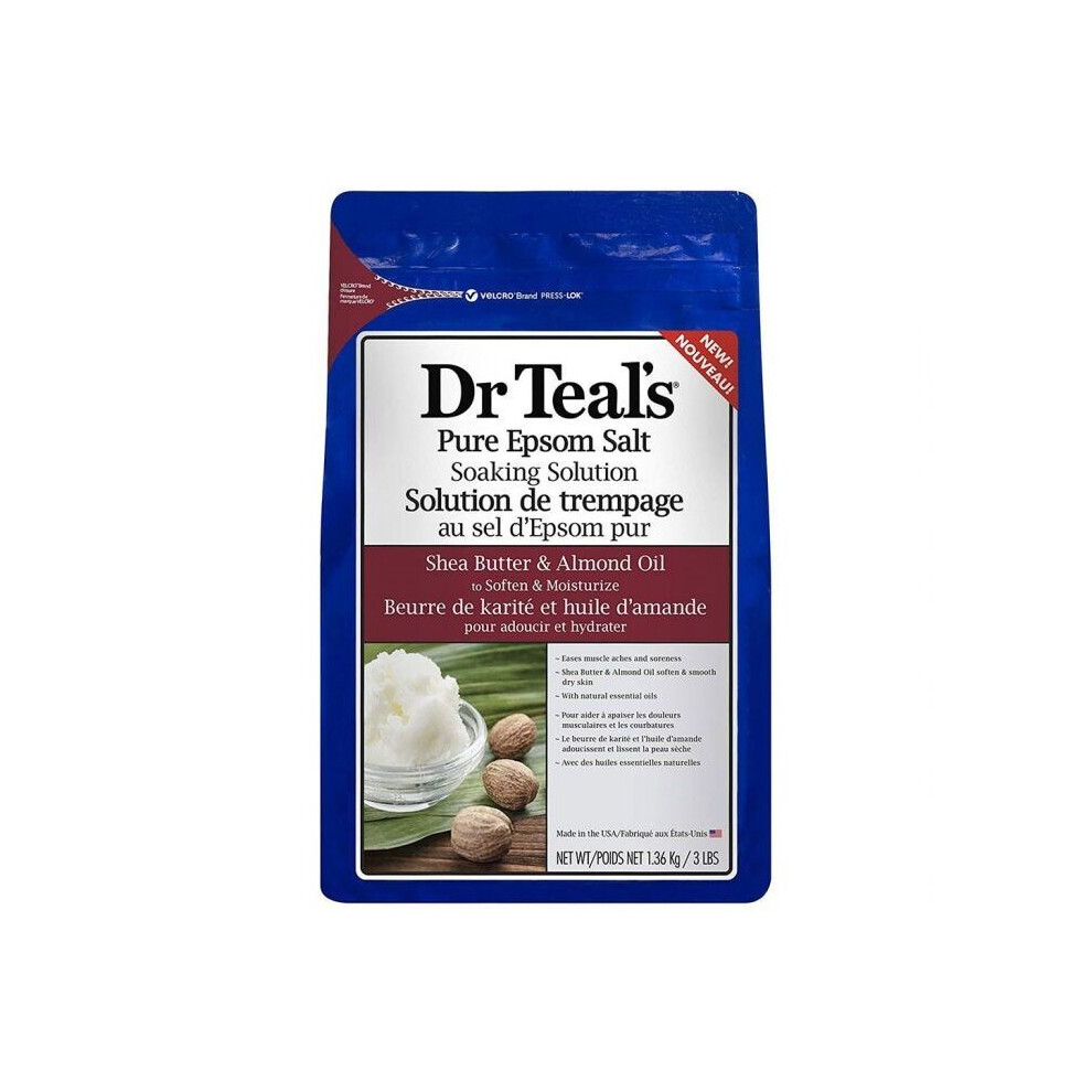 Dr Teal's Pure Epsom Salt Soaking Solution Shea Butter And Almond Oil 1036 g