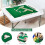 Costway 88 cm Folding Mahjong Table Camping Poker Table W/ Cup Holders Chip Grooves 6