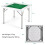 Costway 88 cm Folding Mahjong Table Camping Poker Table W/ Cup Holders Chip Grooves 2