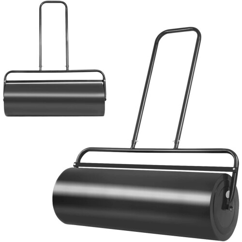 Costway 63L Metal Lawn Roller Patio Push Tow Behind Poly Roller