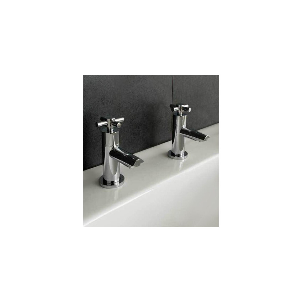 Crox Twin Hot And Cold Twin Bath Taps Chrome 7427009327960