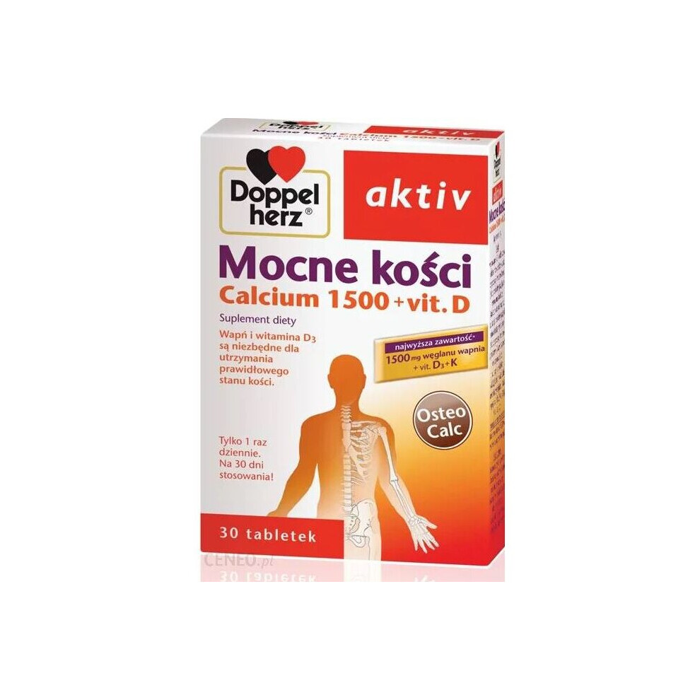 Doppelherz aktiv Mocne kosci 30 tab Strong bones Calcium Vitamin D wapn olimp