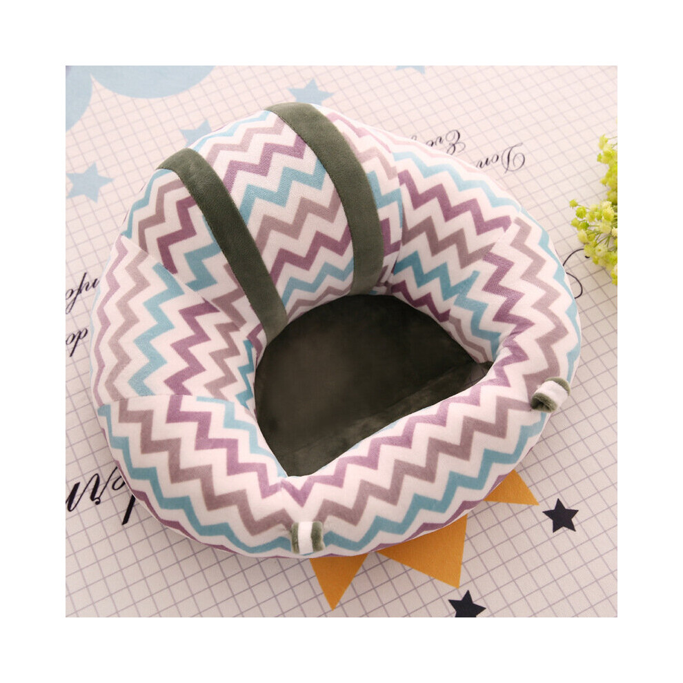 (Ripple) Baby Infant Learn Sit Up Plush Chair Cushion Soft Bean Bag Kids Support Sofa Toy