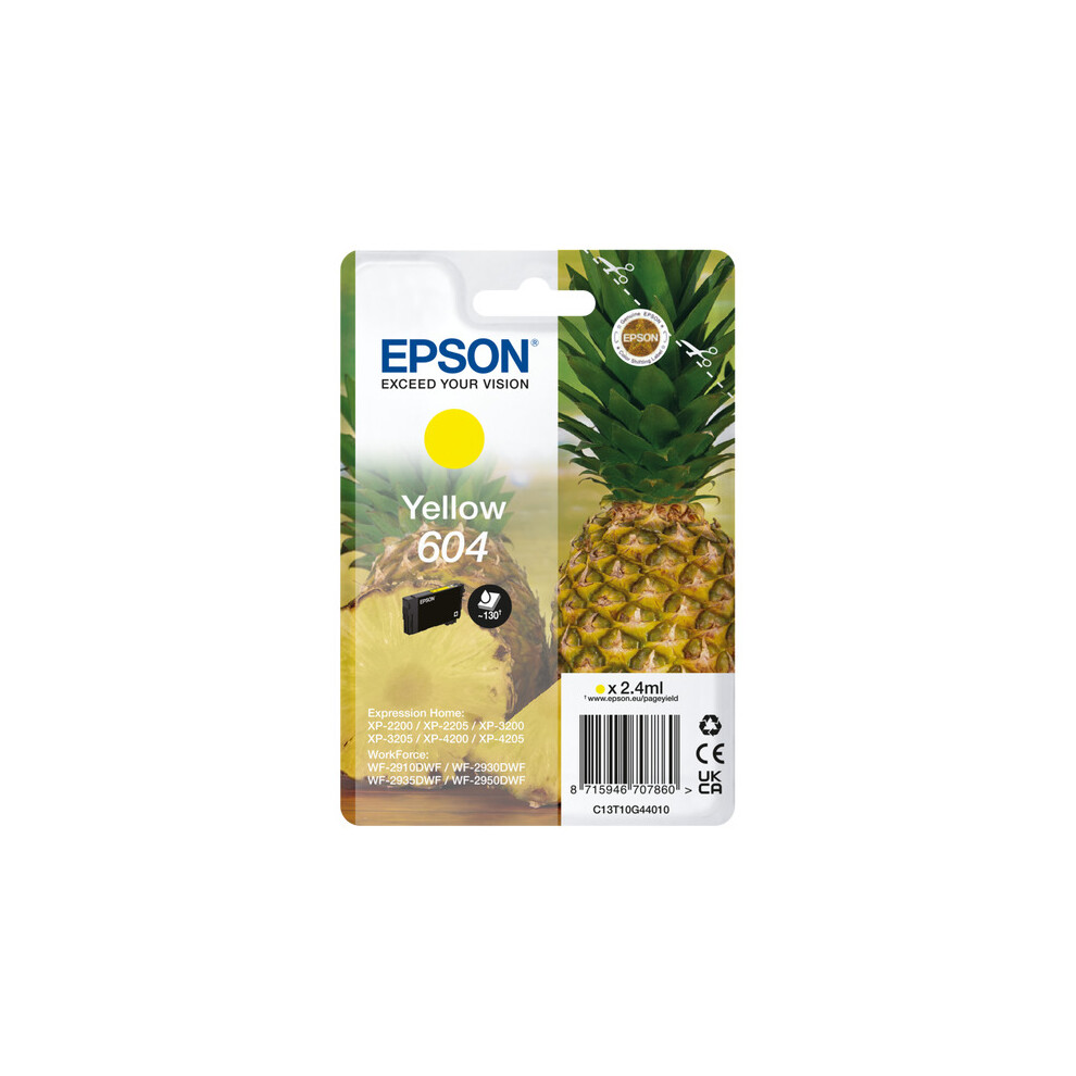 Epson 604 Pineapple Ink Cartridge Yellow