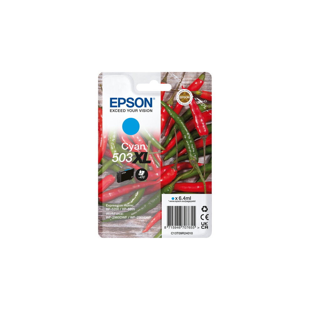 Epson 503XL Chillies Cyan Ink Cartridge Blue