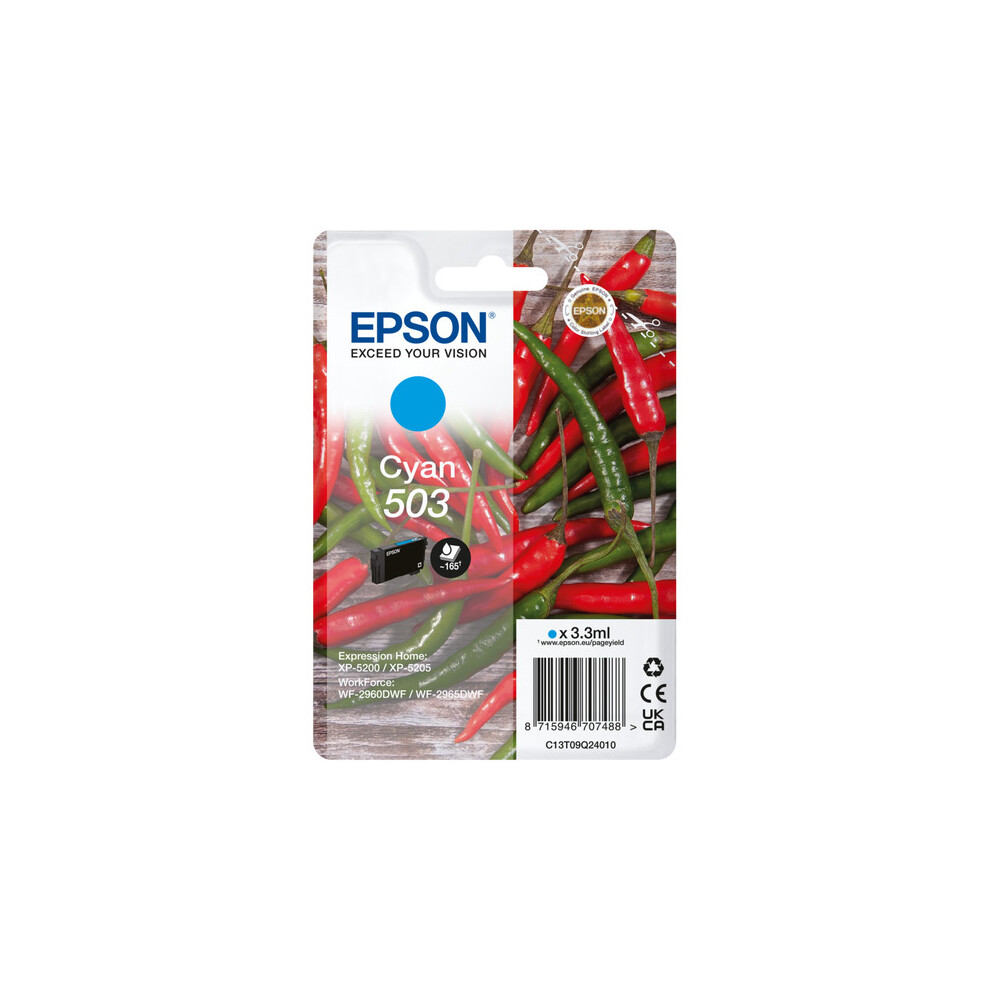 Epson 503 Chillies Cyan Ink Cartridge Blue