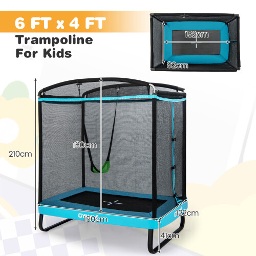 Casart 7FT Kids Approved Outdoor Rectangle Recreational Trampoline 1