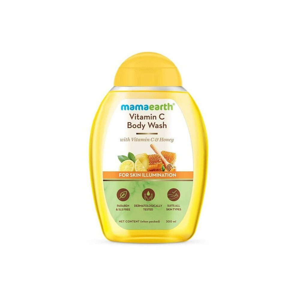 Mamaearth Vitamin C Body Wash With Honey For Skin Illumination 300 mL