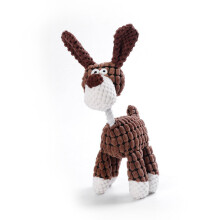 (Deer) Cartoon Pet Animal Soundmaking Toys Pet Playmate Durable High Quality Canvas