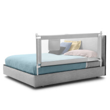 175 cm Toddler Bed Rail Guard with 24-Position Height, Double Safety Lock, Anti-Collision Padding – Fits Leather, Wood, Platform Beds