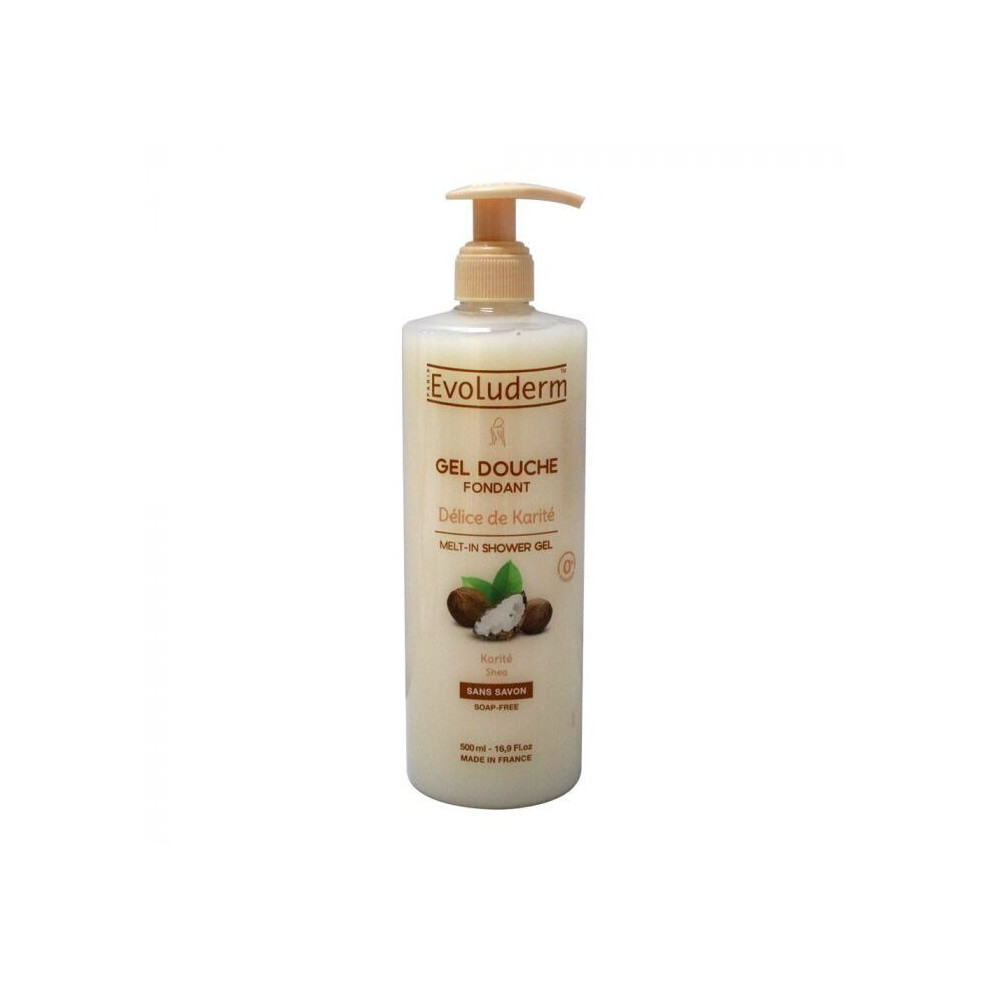 Evoluderm Delight Shea Butter Shower Gel Gentle Cleansing Restores the Damage Skin 500mL 17302