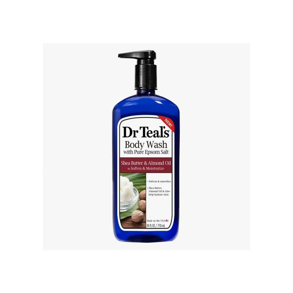 Dr Teal's Pure Epsom Salt Body Wash Shea Butter & Almond Oil 710 mL