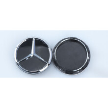 (60mm black [four wheel hub covers]) Mercedes Benz wheel hub cap labels（4PCS)