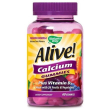 Nature's Way Alive Calcium+D3 Gummies Strong Bones, Bright Smiles 60's