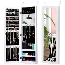 Mirrored Jewelry Cabinet Wall Mounted/Door Hanging Jewelry Armoire