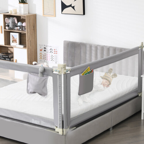 Casart Bed Rail for Toddlers 24-Level Height Adjustable Safety Bed Guardrail 2